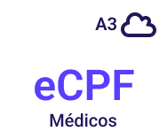 Certificado digital e-CPF - para médicos - na nuvem - 12 meses